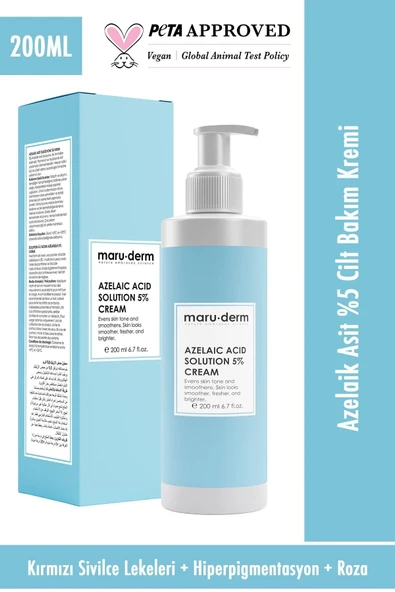 Maru.Derm Maruderm Azelaik Asit %5 Cilt Bakım Kremi 200 Ml ürün görseli 1