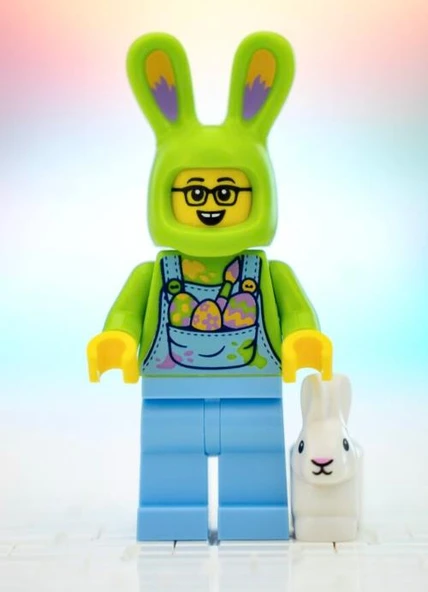 Orjinal Lego Minifigür Easter Egg Hunt Fan with White Rabbit ürün görseli 1