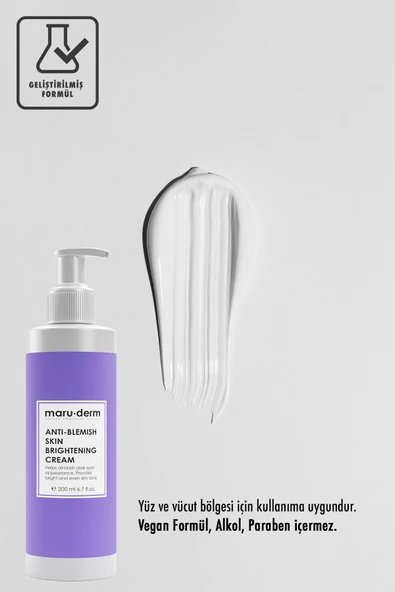 Maru.Derm Maruderm Leke Karşıtı Cilt Beyazlatıcı Bakım Kremi 200 ml ürün görseli 1