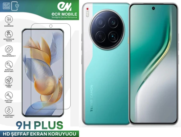Tecno Camon 40 Premier 5G  ile Uyumlu Şeffaf Esnek Nano Cam Ekran Koruyucu ürün görseli 1