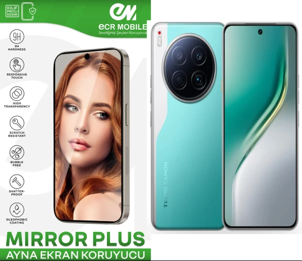 Tecno Camon 40 Premier 5G Esnek Ayna(Mirror) 9H Nano Ekran Koruyucu ürün görseli 1
