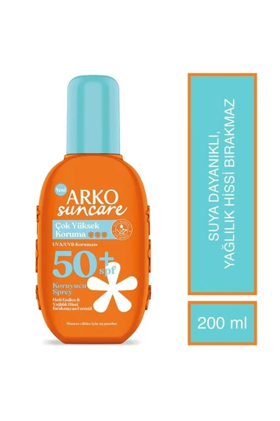 Arko Suncare Çok Yüksek Koruma SPF50+ Koruyucu Sprey Krem 200 ml ürün görseli 1