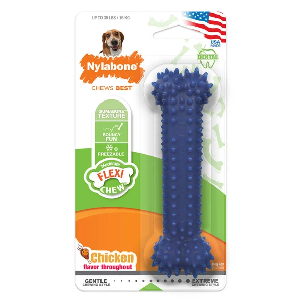 812807-Nylabone Tavuk Aromalı Köpek Çiğneme Kemiği M ürün görseli 1
