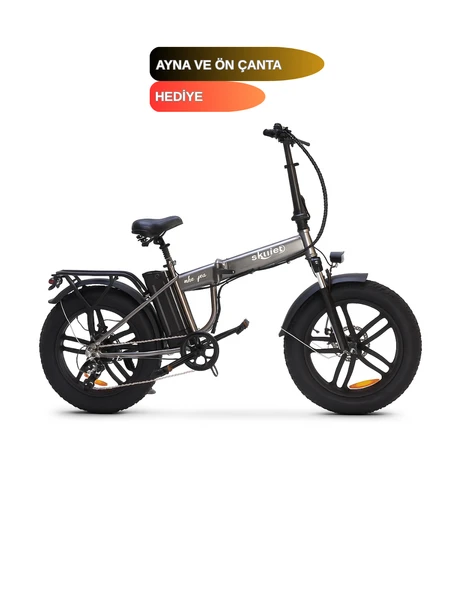 Skyjet Nitro Pro Pedal Destekli Elektrikli Bisiklet Kahverengi AYNA VE ÇANTA HEDİYELİ ürün görseli 1