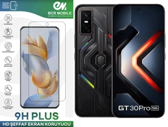 Infinix GT30 Pro Ekran Koruyucu 9H Esnek Nano Cam Tam Uyumlu Şeffaf ürün görseli 1