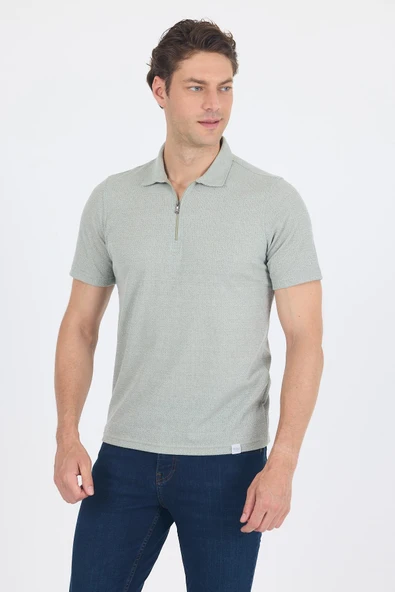 Kısa Kol Düz Suprem Polo Yaka Cepsiz Pamuklu Casual Slim Fit Tişört 1011250162 ürün görseli 1