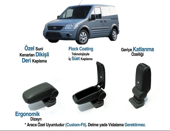 FORD CONNECT ARACA ÖZEL KOL DAYAMA VİDASIZ KOLÇAK 2002 2003 2004 2005 2006 2007 2008 2009 ürün görseli 1
