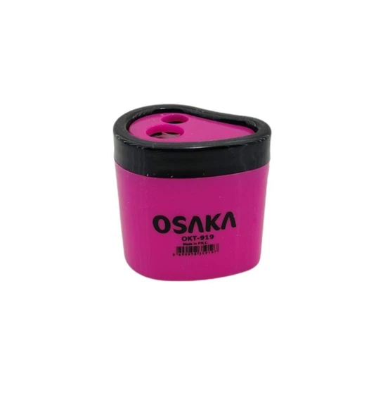 Osaka Pembe Çift Hazneli Damla Şekilli Kalemtraş ürün görseli 1