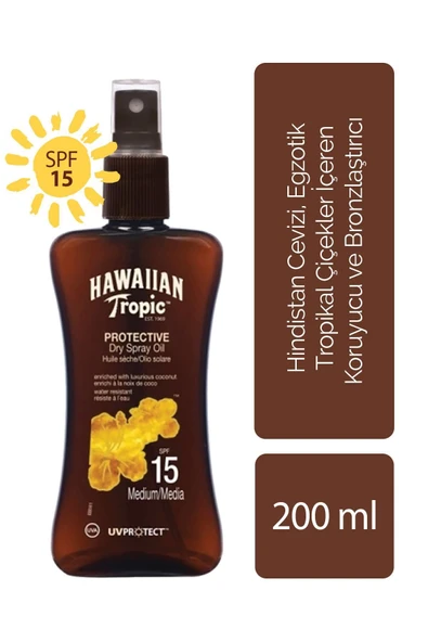 Hawaııan Tropıc Koruyucu Ve Bronzlaştırıcı Yağ Spf 15 ürün görseli 1