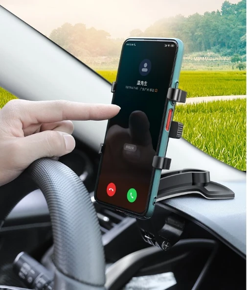 Araba Gösterge Üstüne Takılan 360 Oynar Başlıklı Telefon Tutucu ürün görseli 1