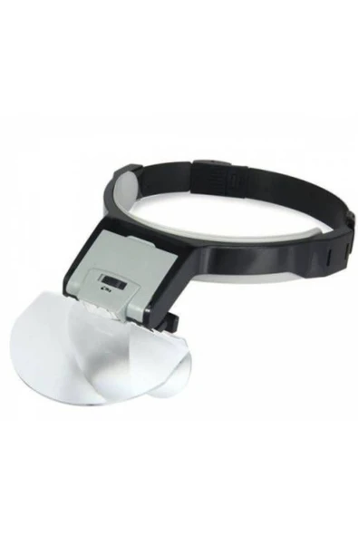 Bosile Mg81001-b2 Çift Lens Takmalı 5 Lensli Led Işıklı Şapka Tip Büyüteç ürün görseli 1