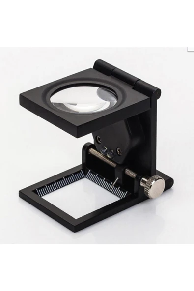 Nikula 10x Katlanır Sayaçlı Metal Lüp 28mm 2 Led Işıklı Büyüteç Tekstil ürün görseli 1