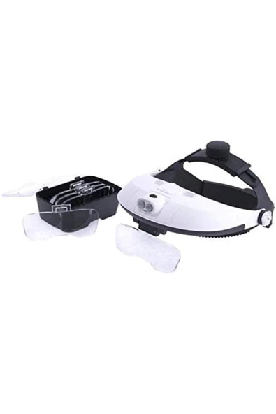 Bosile Işıklı Kafa Büyüteci Tamirci Büyüteci 5 Lensli Mg-81001h ürün görseli 1