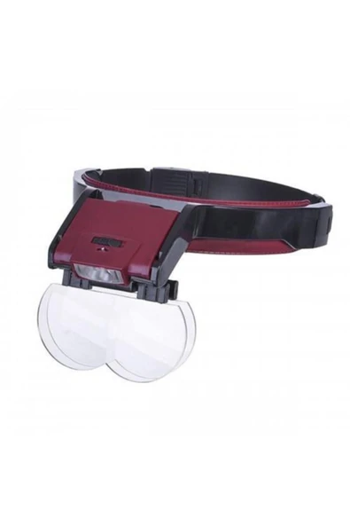 Bosile Mg81001-b Çift Lens Takmalı 4 Lensli Led Işıklı Şapka Tip Büyüteç ürün görseli 1