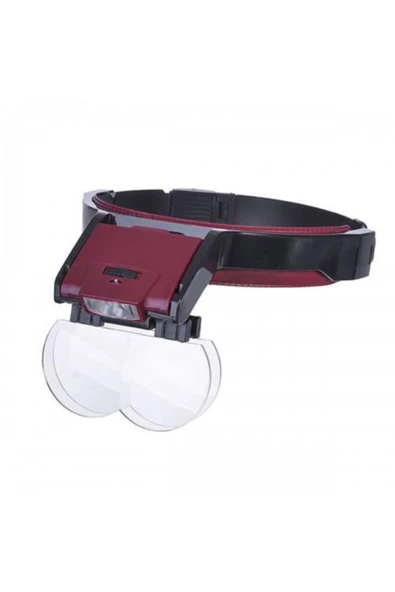 Nikula Mg81001-b Çift Lens Takmalı 4 Lensli Led Işıklı Şapka Tip Büyüteç ürün görseli 1