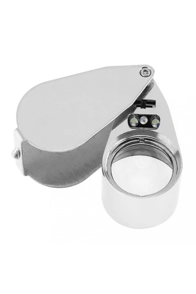 Nikula Mini Led Işıklı Büyüteç Full Çelik Büyüteç Lup Mercek Kuyumcu Büyüteci ürün görseli 1