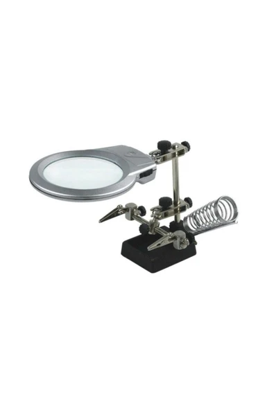 Bosile Havya Stand Pcb Tutucu Mg16129/b Masa Üstü Ledli Mini Büyüteç ürün görseli 1