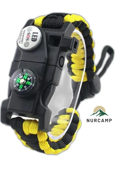 Nurcamp Paracord Kamp Bileklik Hayatta Kalma Bilekliği ürün görseli 1