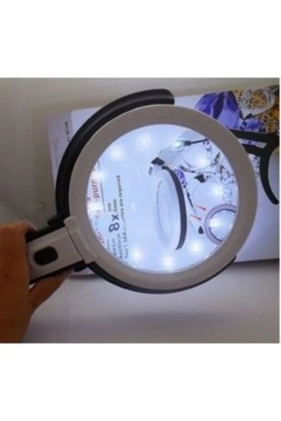 teknom Led Işıklı Masa Üstü Büyüteç Çalışma Büyüteci El Büyüteci ürün görseli 1