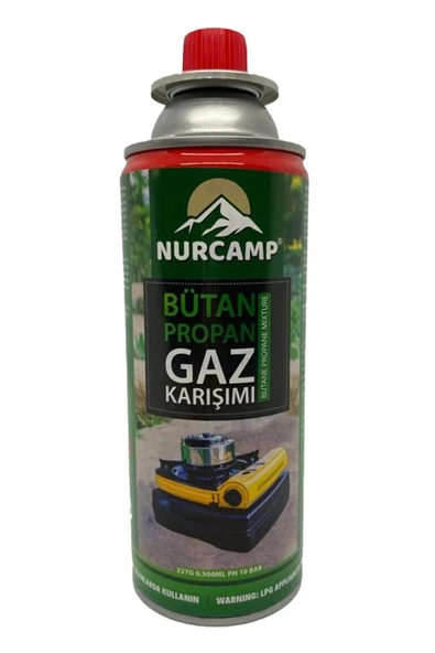 Nurcamp 227gr Valfli Gaz Ocak Kartuşu KTS-227 Tekli ürün görseli 1