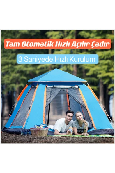 SHUFA 4 Tarafı Kare Tenteli Tam Otomatik Kamp Çadırı 240*240*155 ürün görseli 1