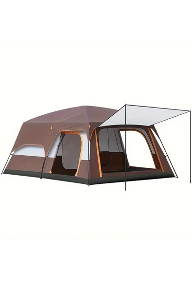 Nurcamp 10 Kişilik 2 Odalı Geniş Dayanıklı Tenteli Kamp Çadırı 430x305x200 ürün görseli 1