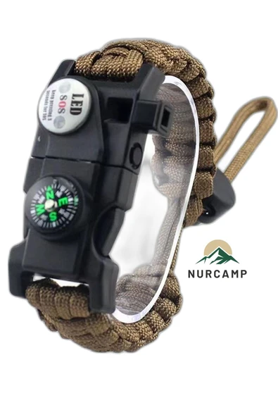 Nurcamp Paracord Kamp Bileklik Hayatta Kalma Bilekliği ürün görseli 1
