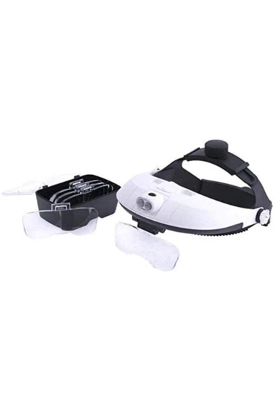 Esmay Mg-81001h Işıklı Kafa Büyüteci Tamirci Büyüteci (5 Lensli) ürün görseli 1