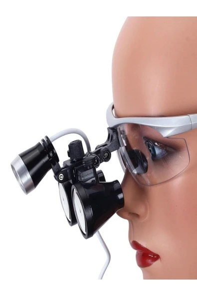 Binoküler Loupes Gözlük Siyah Renk Tıbbi Cerrahi Büyüteç ürün görseli 1