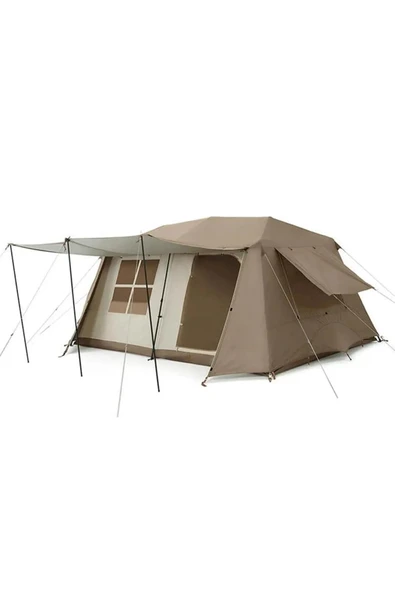 Nurcamp 10 Kişilik Tenteli Dayanıklı Pencereli Aile Kamp Çadırı 290x400x190 ürün görseli 1