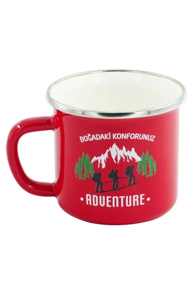 Nurcamp Retro Emaye Kupa Bardak Camping ürün görseli 1