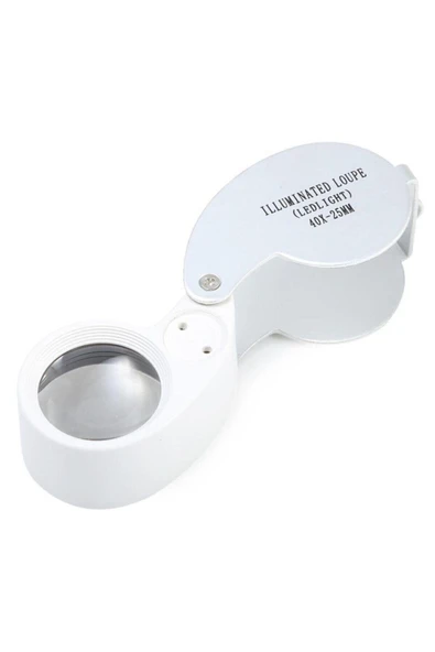 Daisy Mini 40x Lüp Led Işıklı Kuyumcu Katlanır Büyüteç Kutulu ürün görseli 1