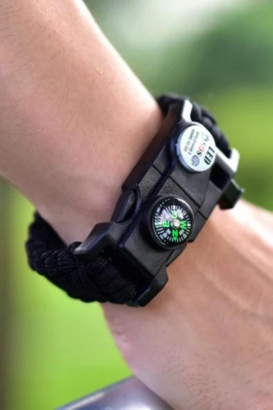 Lariss Paracord Survival 19 in 1 LED Işıklı Bileklik ürün görseli 1