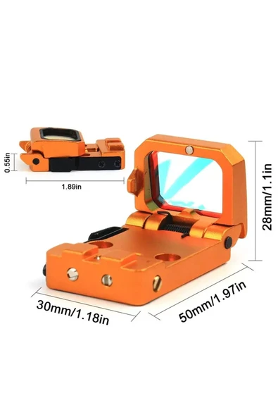 Bosile Taktik RMT Flip Red Dot Sight Holografik Refleks Katlama Kapsamı 20mm Picatinny Mount Tan Rengi ürün görseli 1