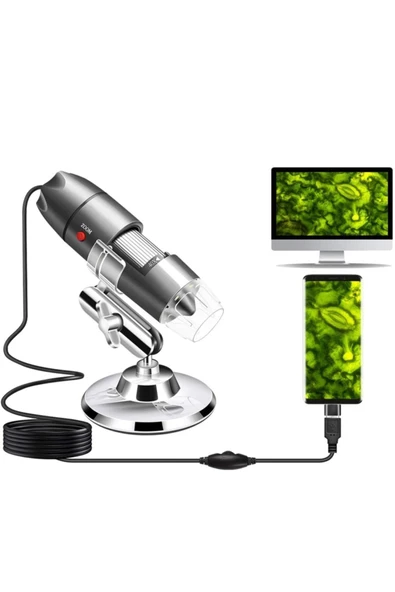 Miniroskop Dijital Taşınabilir 1000x 2mp 8 Ledli Usb Mikroskop Usb-micro Sd Aparatlı ürün görseli 1