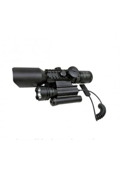 Nikula 3-10x42 Zoomlu Av Tüfeği Dürbünü Tüfek Lazeri Zenon Fenerli M9 ürün görseli 1