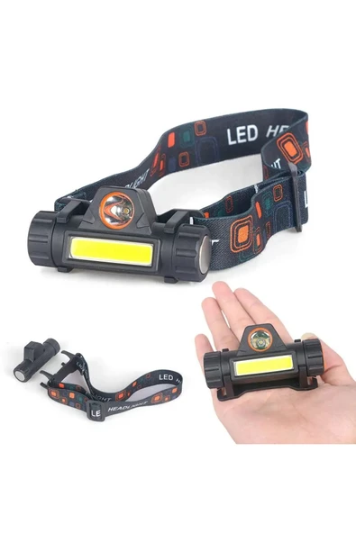 KuantumHome 1200 Lümen Su Geçirmez Cob LED Kaf Lambası Şarjlı Kafa Feneri Mıknatıslı Kafa Çalışma Lambası ürün görseli 1