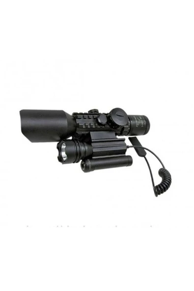 Nikula 3-10x42 Zoomlu Av Dürbünü Tfek Lazeri Zenon Fenerli M9 ürün görseli 1