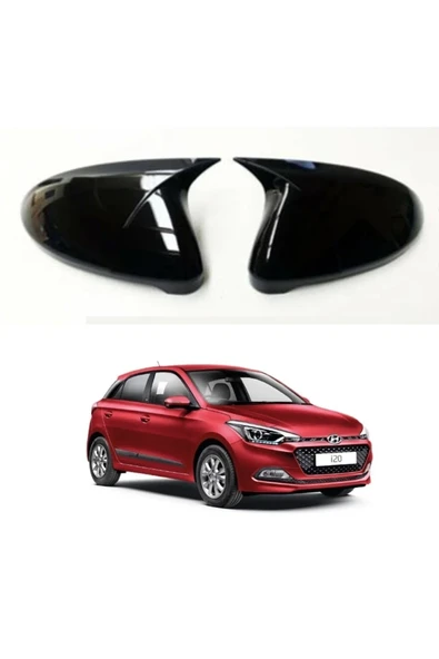 Hyundai I20 2014-2020 Uyumlu parlak siyah batman ayna kapağı ürün görseli 1
