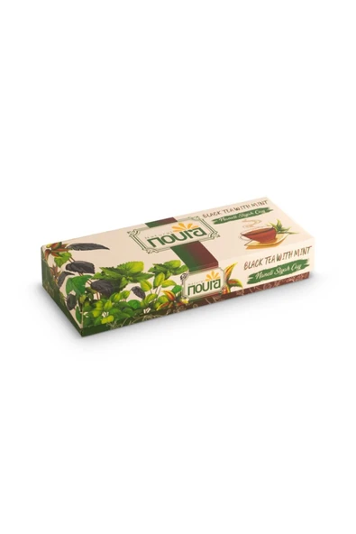 Noura Natural Bardak Poşet Naneli Siyah Çay 10'lu ürün görseli 1