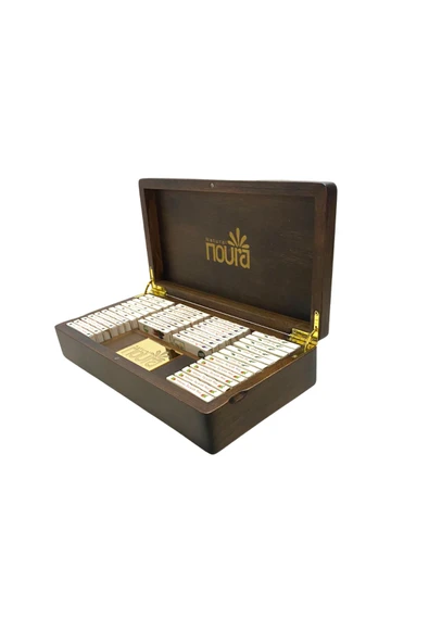 Noura Natural Hediyelik 40'li Lüks Ahşap Çay Kutusu ürün görseli 1