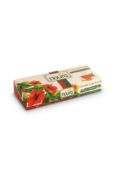 Noura Natural 10'lu Bardak Poşet Naneli Hibiskus Müslin Poşet Zayıflama Çayı ürün görseli 1