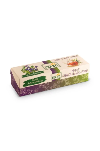 Noura Natural Demlik Poşet Safranlı Yeşil Çay 22 Adet ürün görseli 1