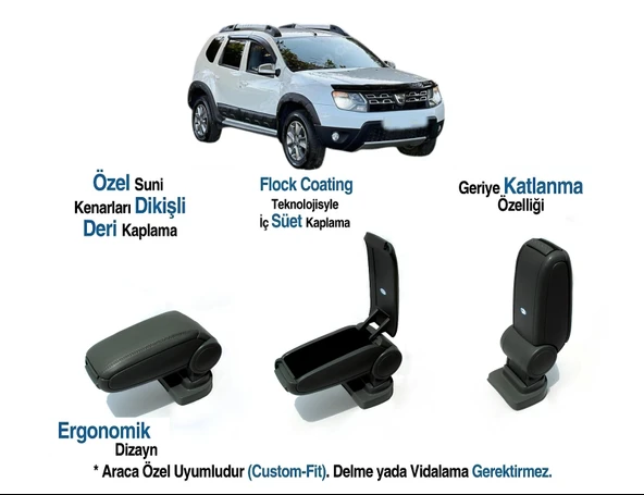 DACIA DUSTER ARACA ÖZEL KOL DAYAMA VİDASIZ KOLÇAK 2010 2011 2012 2013 2014 2015 2016 2017 2018 2019 2020 ürün görseli 1