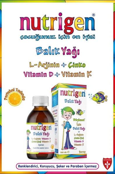 Nutrigen Portakal Aromalı Balık Yağı Şurubu 200 ml - Resim 2