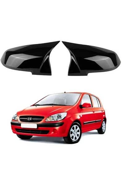 Hyundai Getz 2002-2011 Uyumlu Batman Parlak Siyah Ayna Kapağı ürün görseli 1