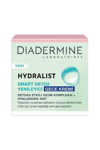 DİADERMİNE HYDRALIST SMART DETOX YENİLEYİCİ GECE KREMİ 50 ML ürün görseli 1