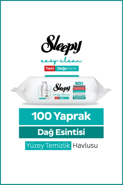 Sleepy Mountain Yüzey Temizlik Havlusu Mendili Dağ Esintisi 100 Yaprak ürün görseli 1