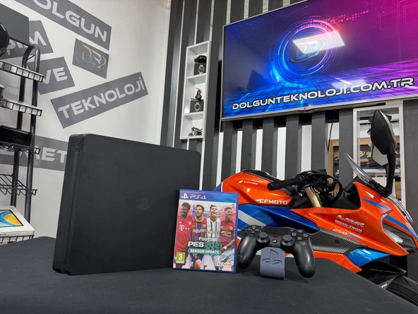 PlayStation 4 Slim 1 TB Tek Kol + Pes 2021 Oyun CD’si (İKİNCİ EL) ürün görseli 1