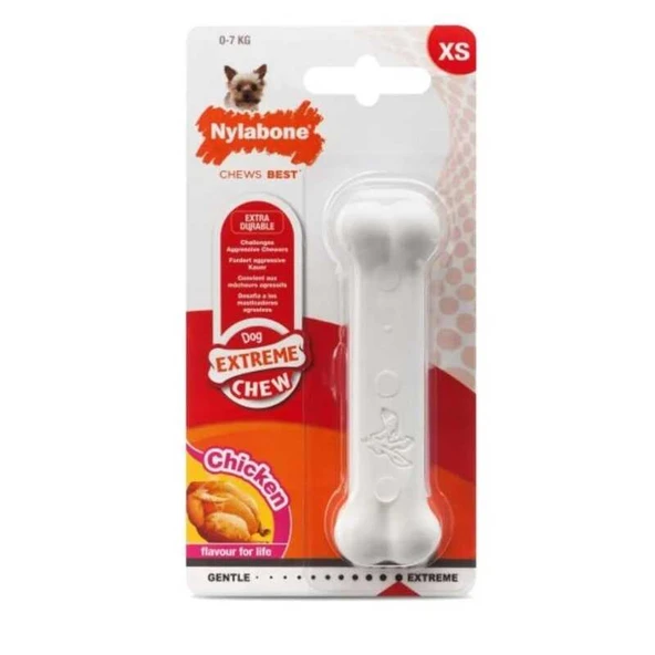 778103-Nylabone Tavuk Aromalı Köpek Çiğneme Kemiği XS ürün görseli 1